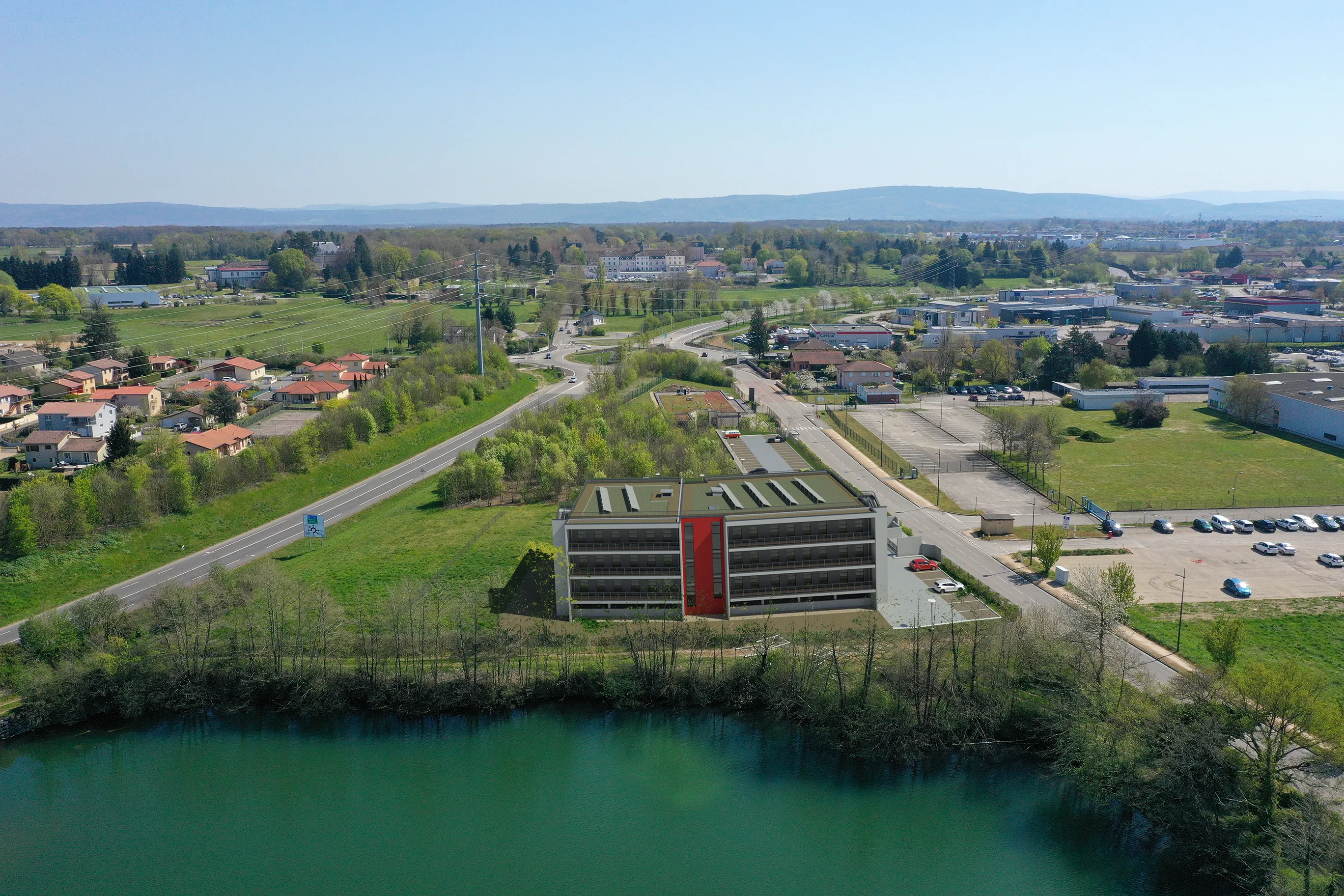 Immeuble de bureaux Granges Bardes Bâtiment A — façade contemporaine